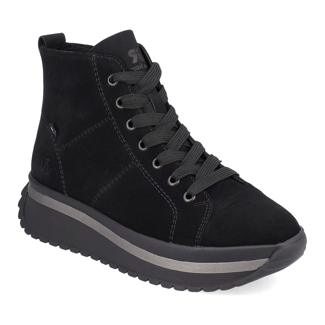 Rieker womens black casual closed booties | Vilbury London