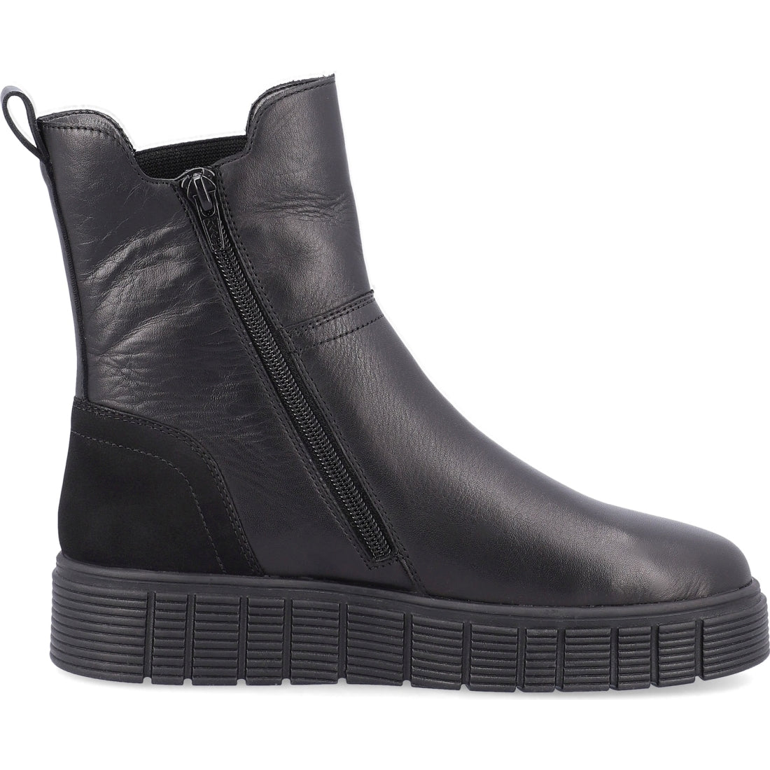 Rieker womens black casual closed booties | Vilbury London