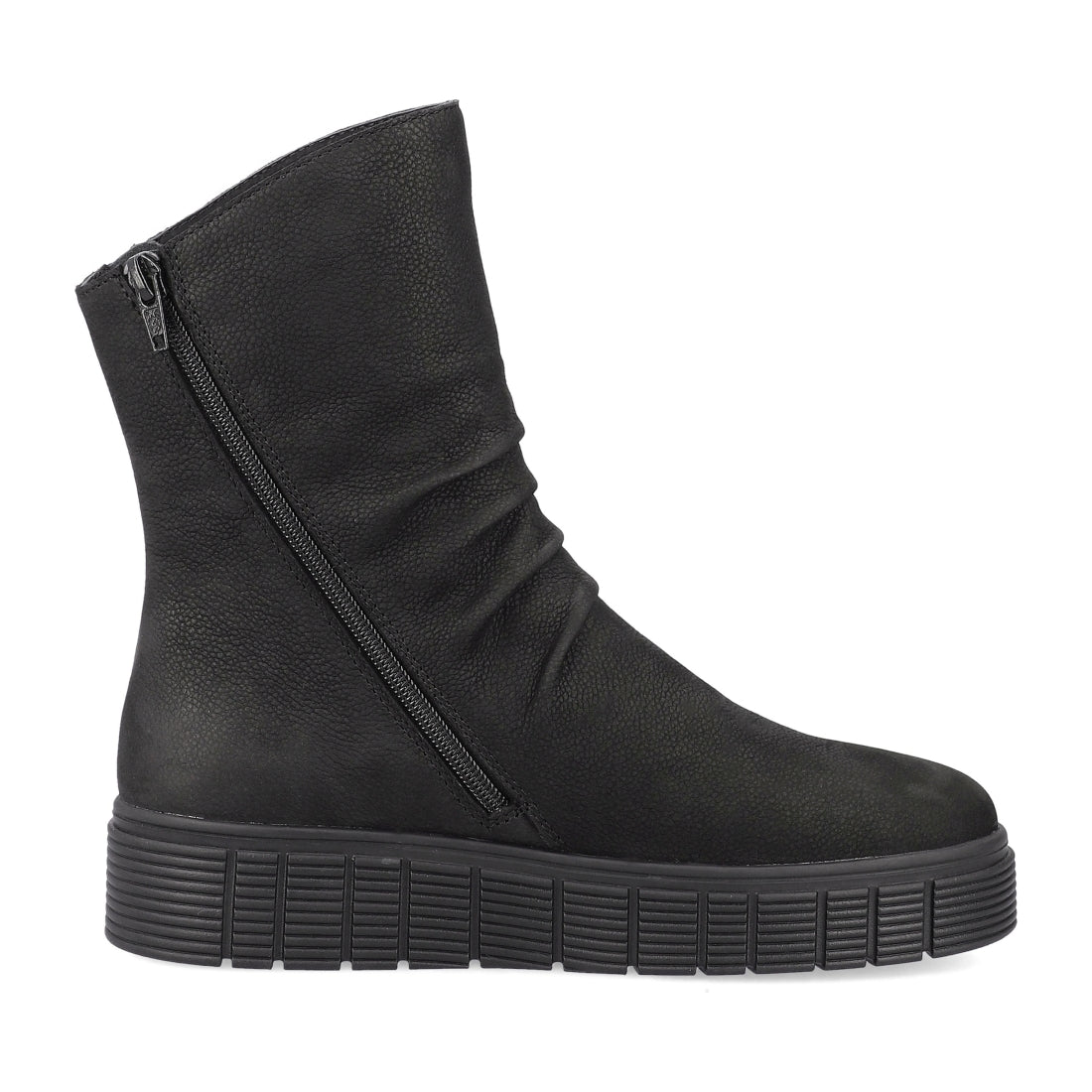 Rieker womens black casual closed booties | Vilbury London