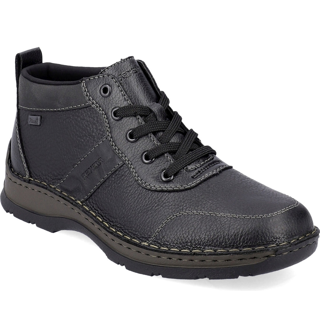 Rieker mens black casual closed booties | Vilbury London