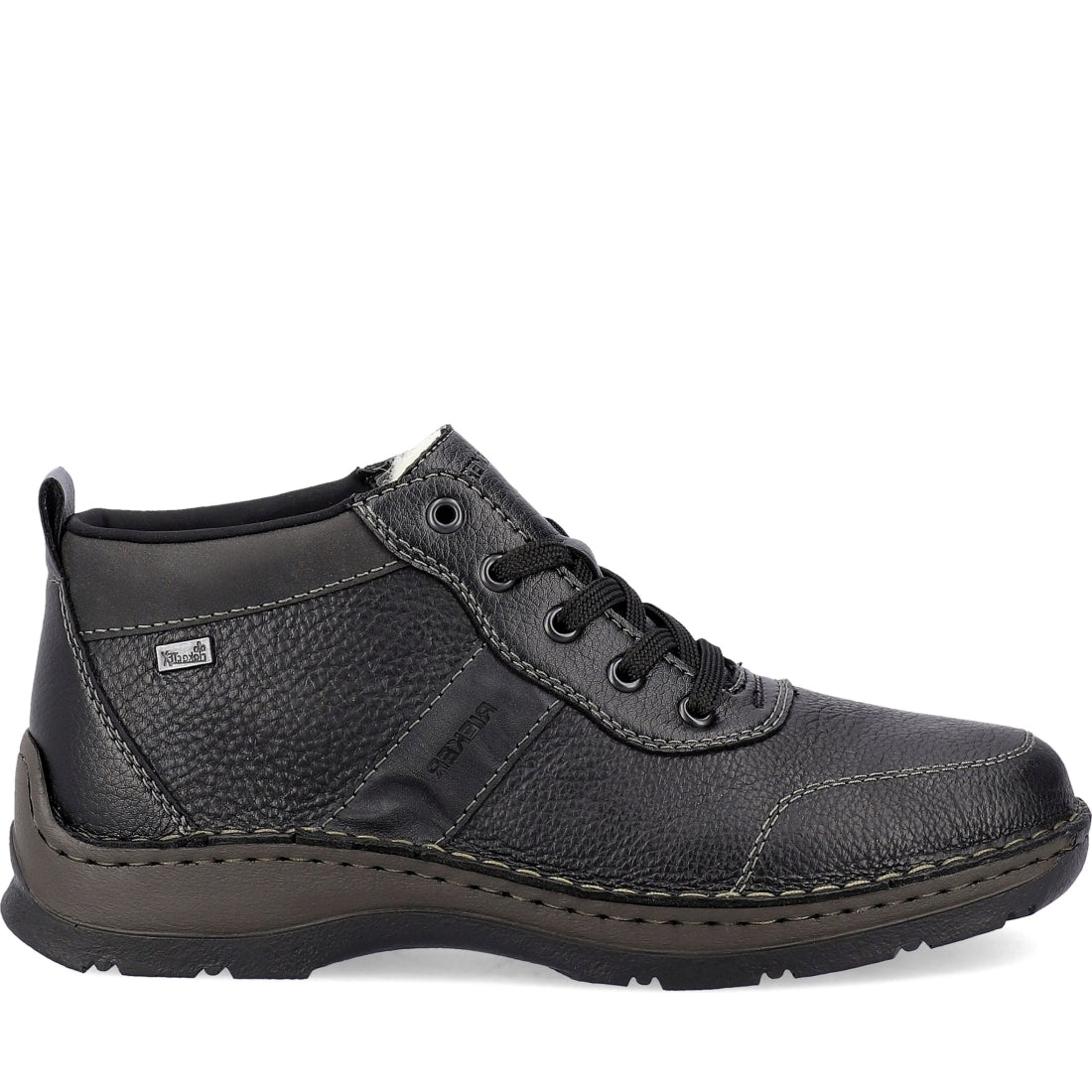 Rieker mens black casual closed booties | Vilbury London