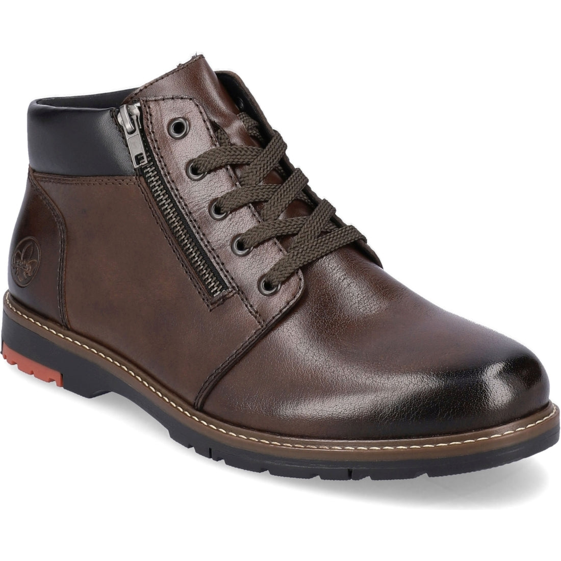 Rieker mens brown casual closed booties | Vilbury London