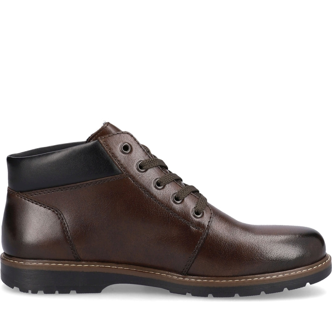 Rieker mens brown casual closed booties | Vilbury London