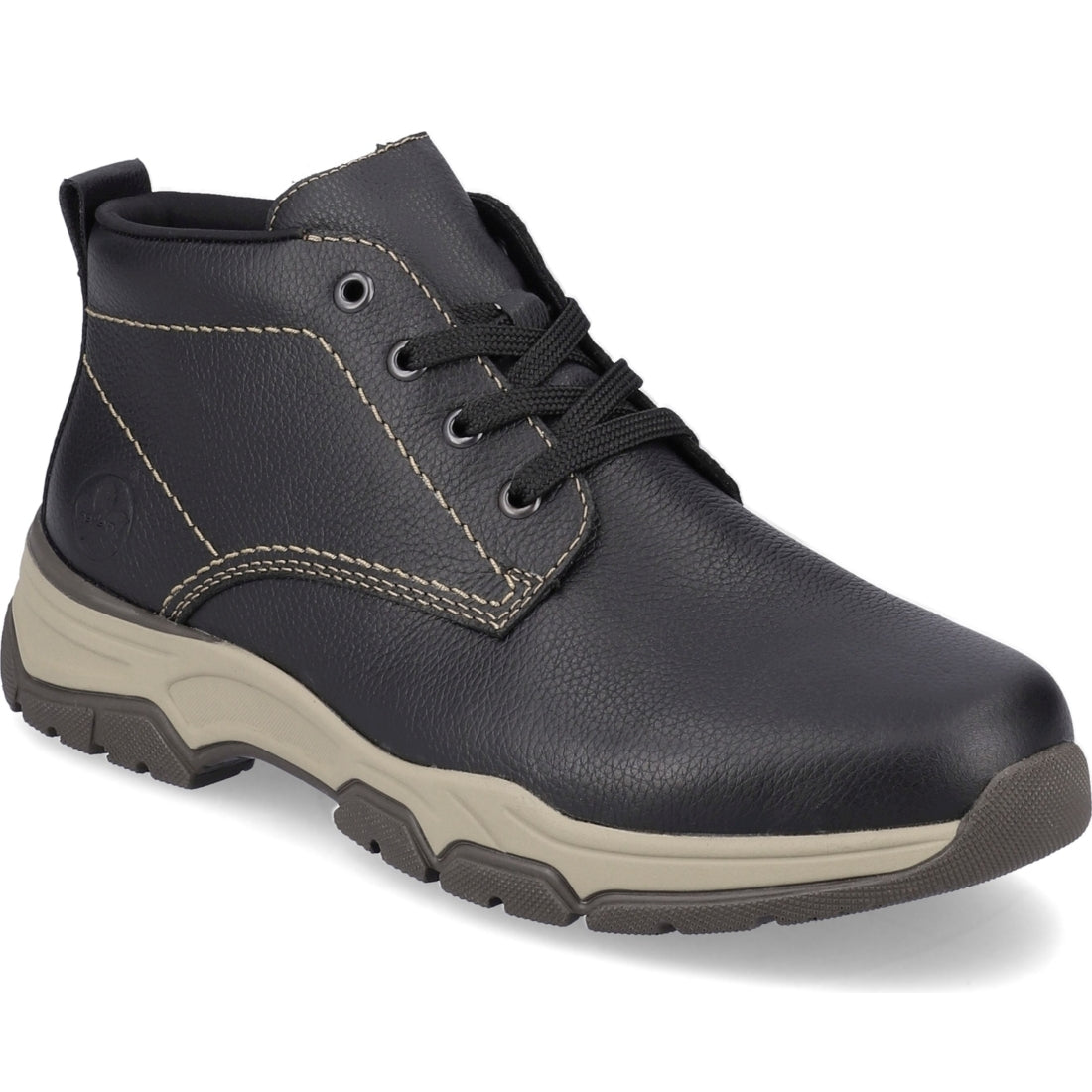 Rieker mens black casual closed booties | Vilbury London