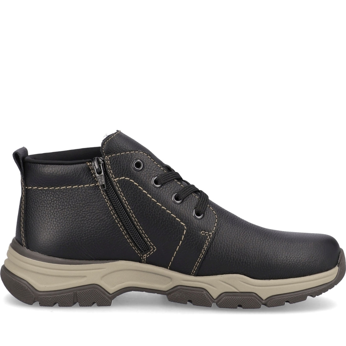 Rieker mens black casual closed booties | Vilbury London