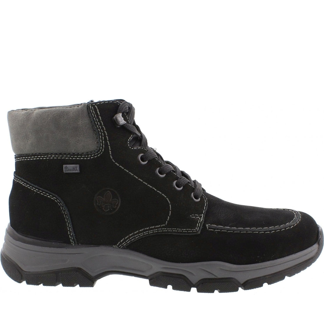 Rieker mens black casual closed booties | Vilbury London