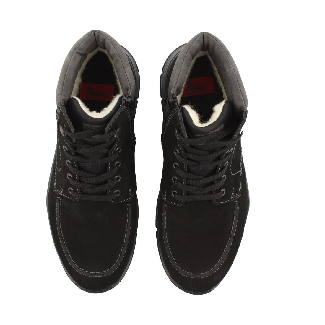 Rieker mens black casual closed booties | Vilbury London