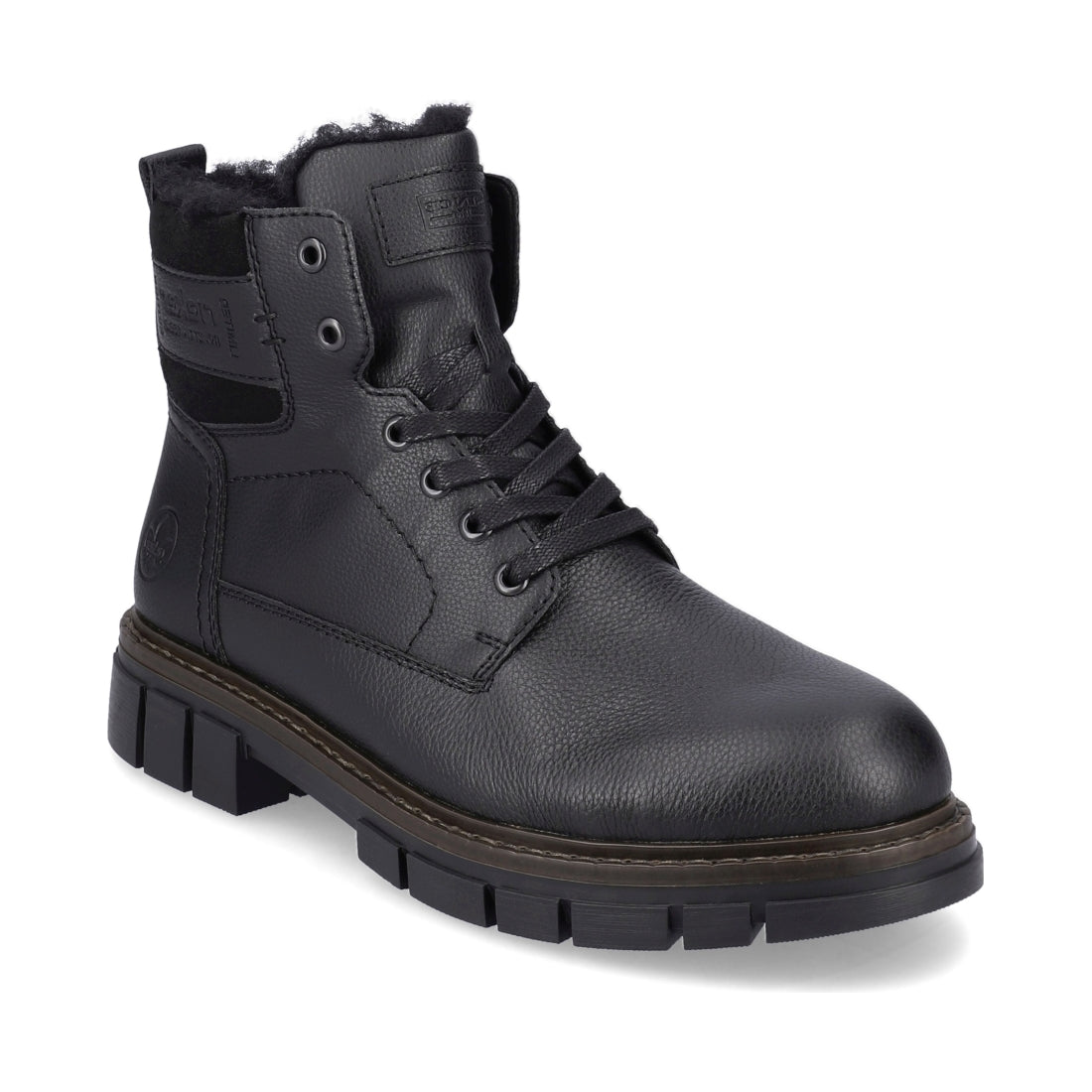 Rieker mens black casual closed booties | Vilbury London