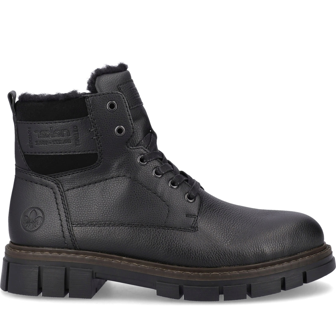 Rieker mens black casual closed booties | Vilbury London