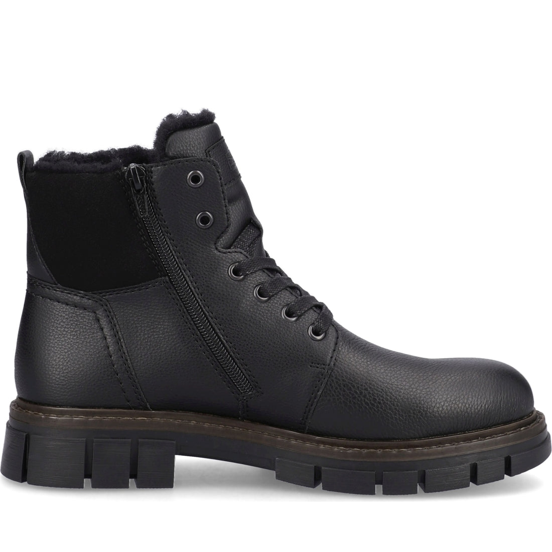 Rieker mens black casual closed booties | Vilbury London