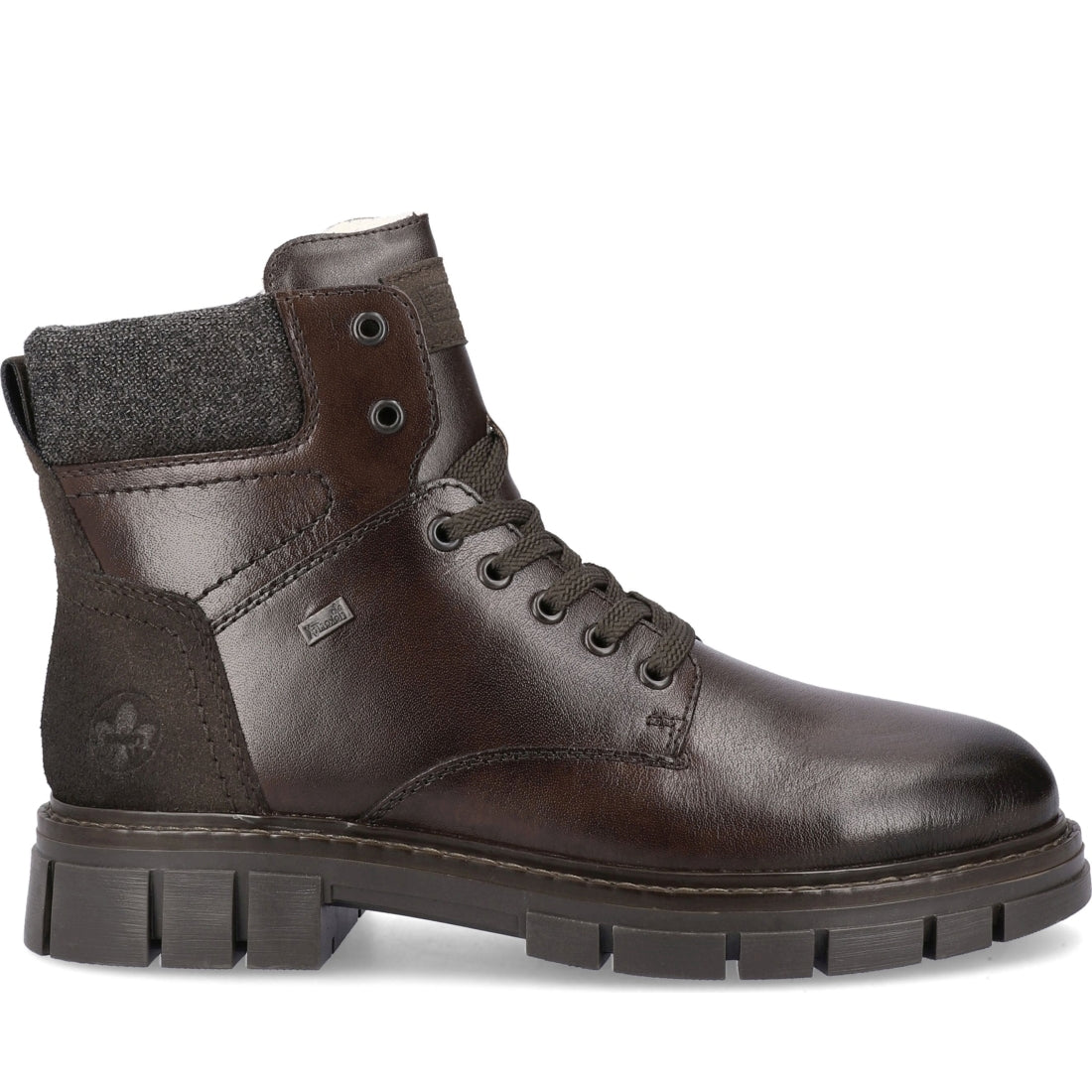 Rieker mens brown casual closed booties | Vilbury London