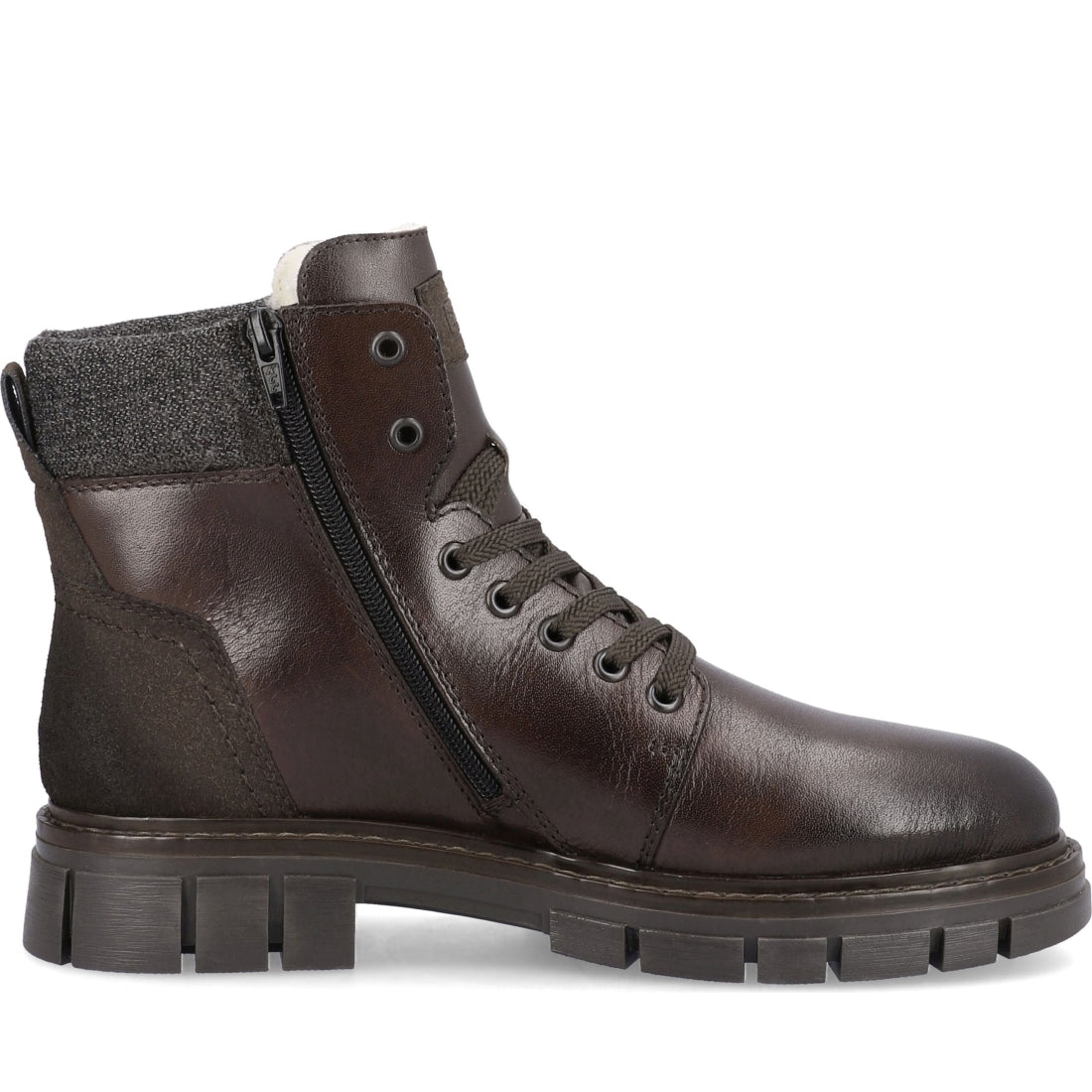 Rieker mens brown casual closed booties | Vilbury London