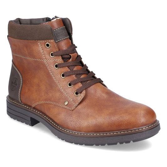 Rieker mens brown casual closed booties | Vilbury London