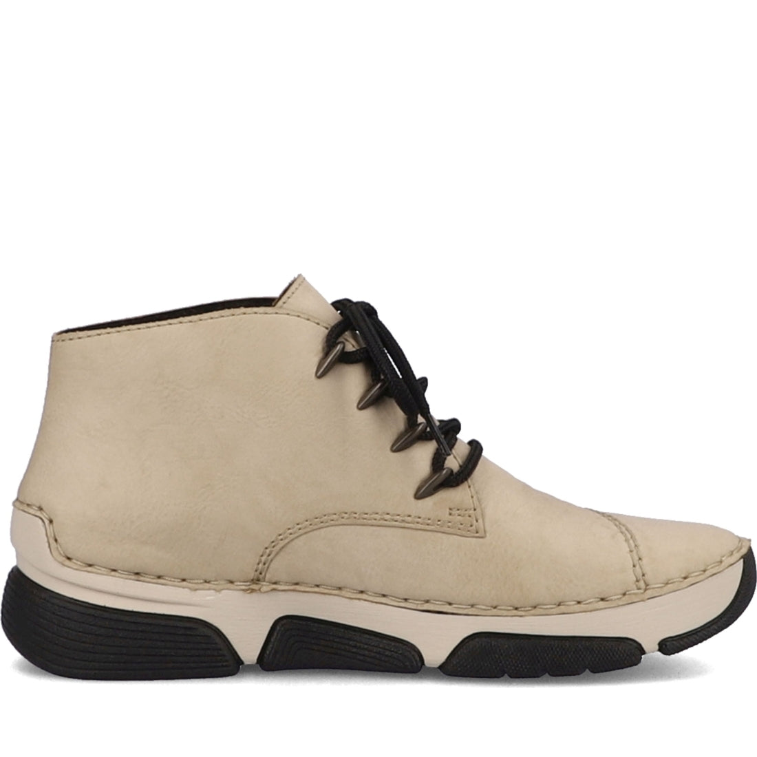 Rieker womens beige casual closed booties | Vilbury London