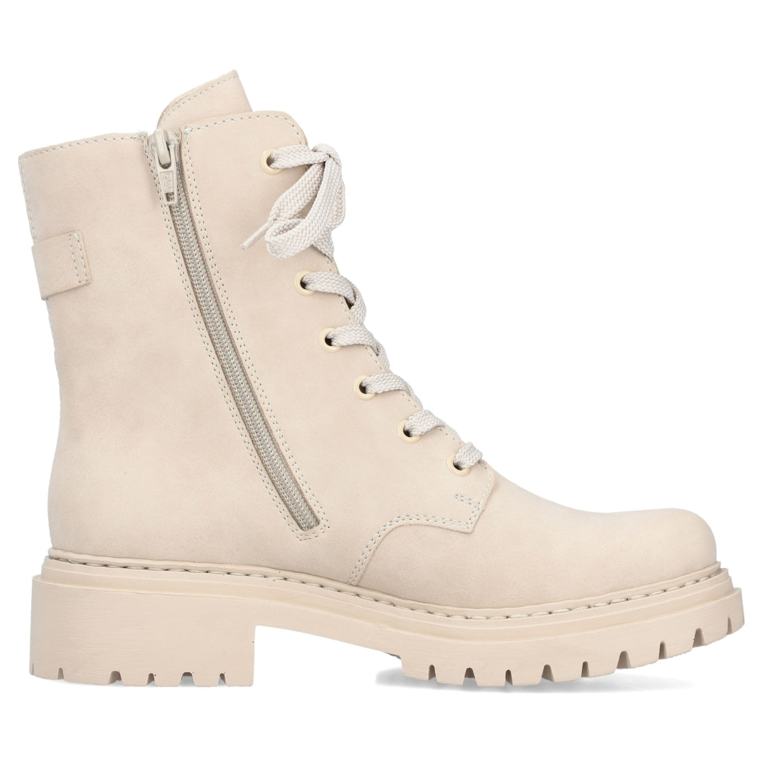 Rieker womens beige casual closed booties | Vilbury London