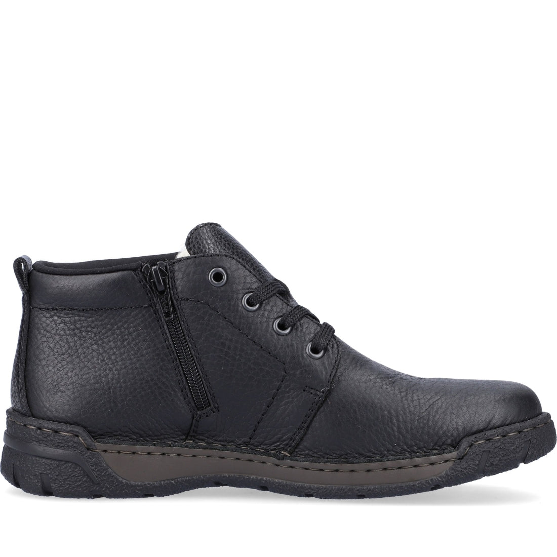 Rieker mens black casual closed booties | Vilbury London