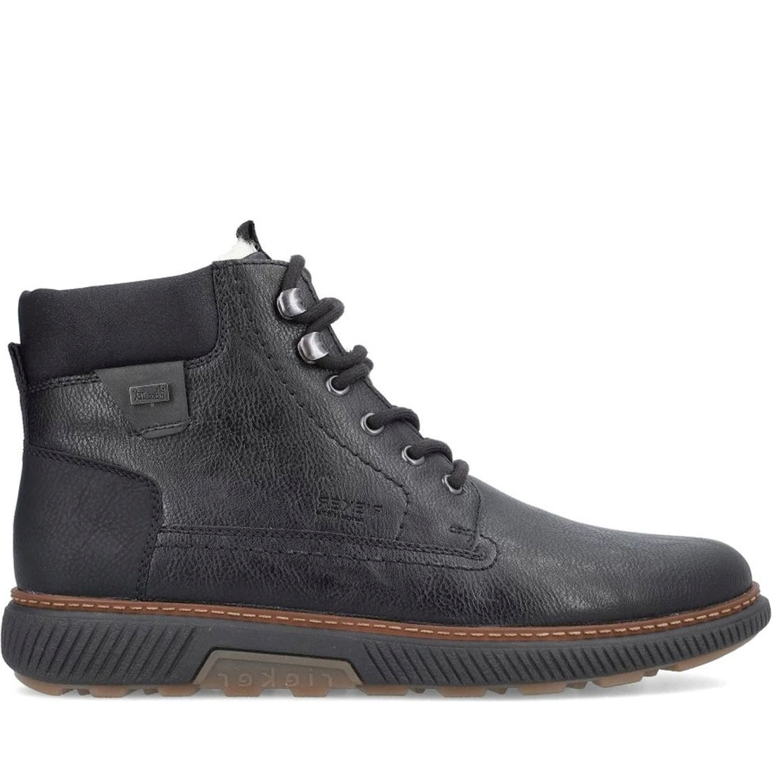 Rieker mens black casual closed booties | Vilbury London