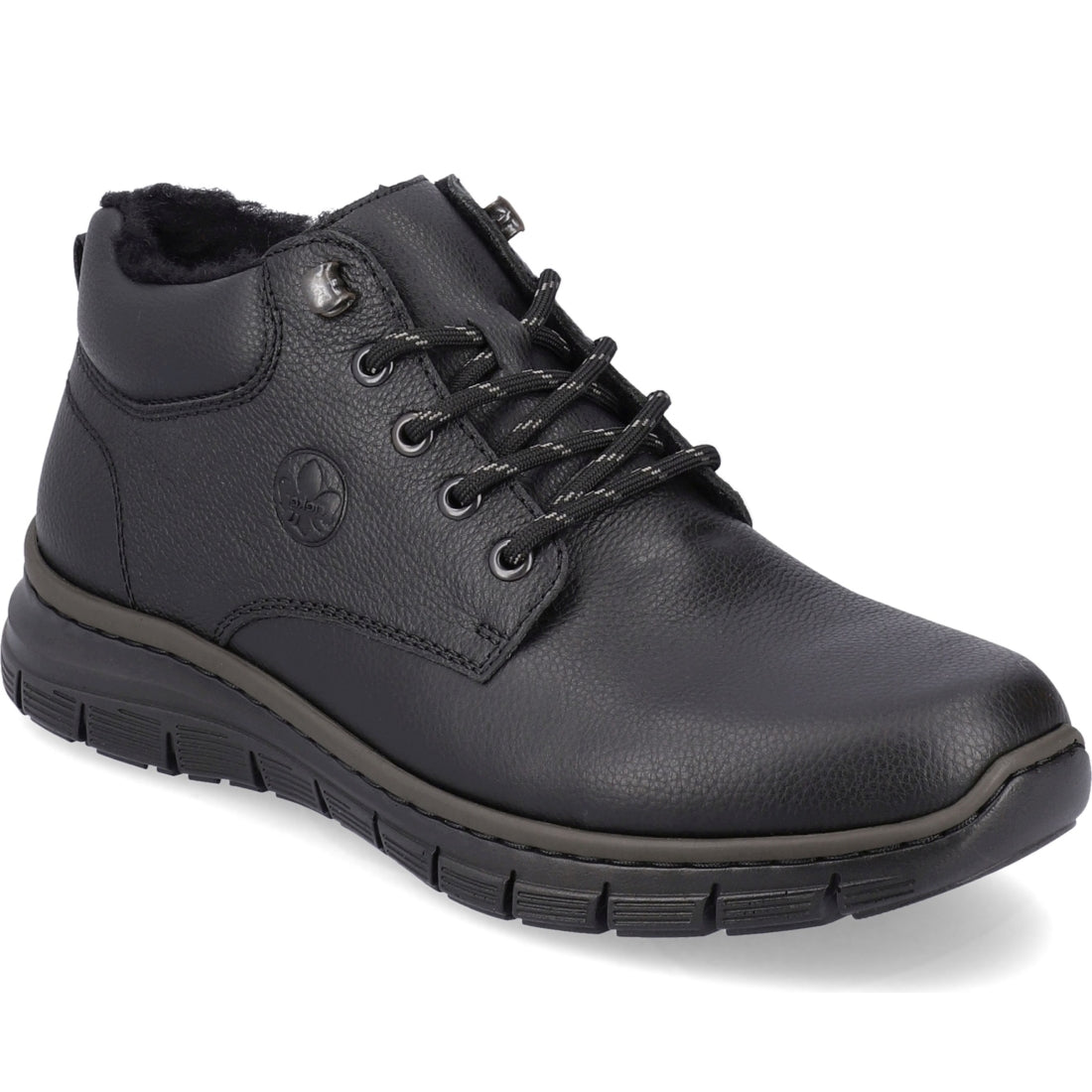 Rieker mens black casual closed booties | Vilbury London