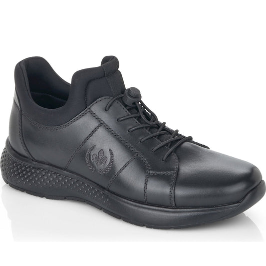 Rieker mens black casual closed sport shoe | Vilbury London