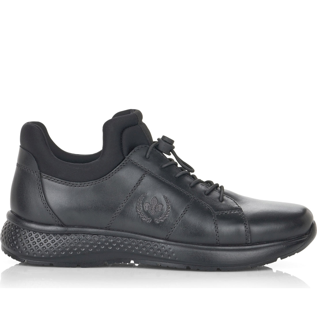 Rieker mens black casual closed sport shoe | Vilbury London