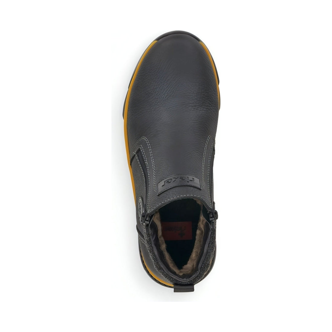 Rieker mens black casual closed booties | Vilbury London