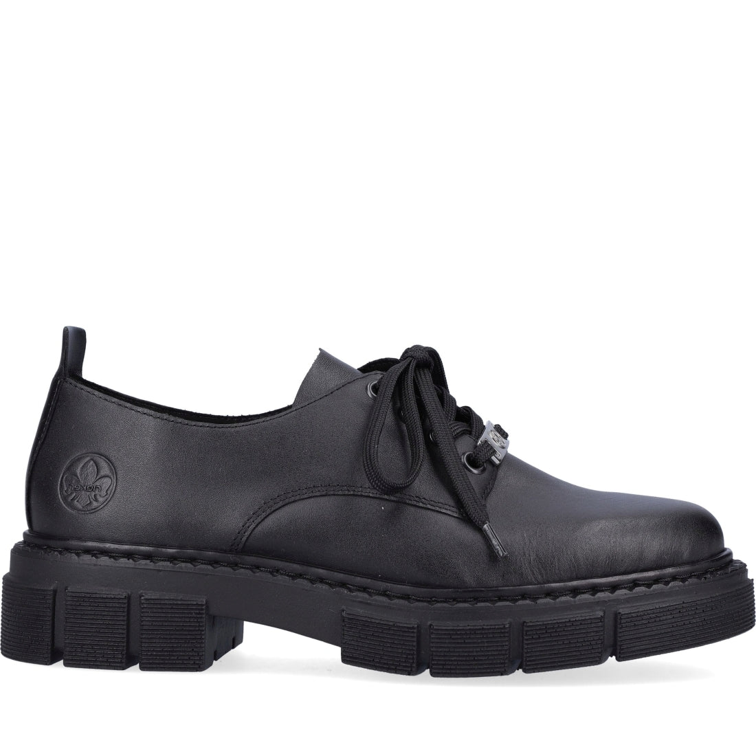 Rieker womens black casual closed loafers | Vilbury London