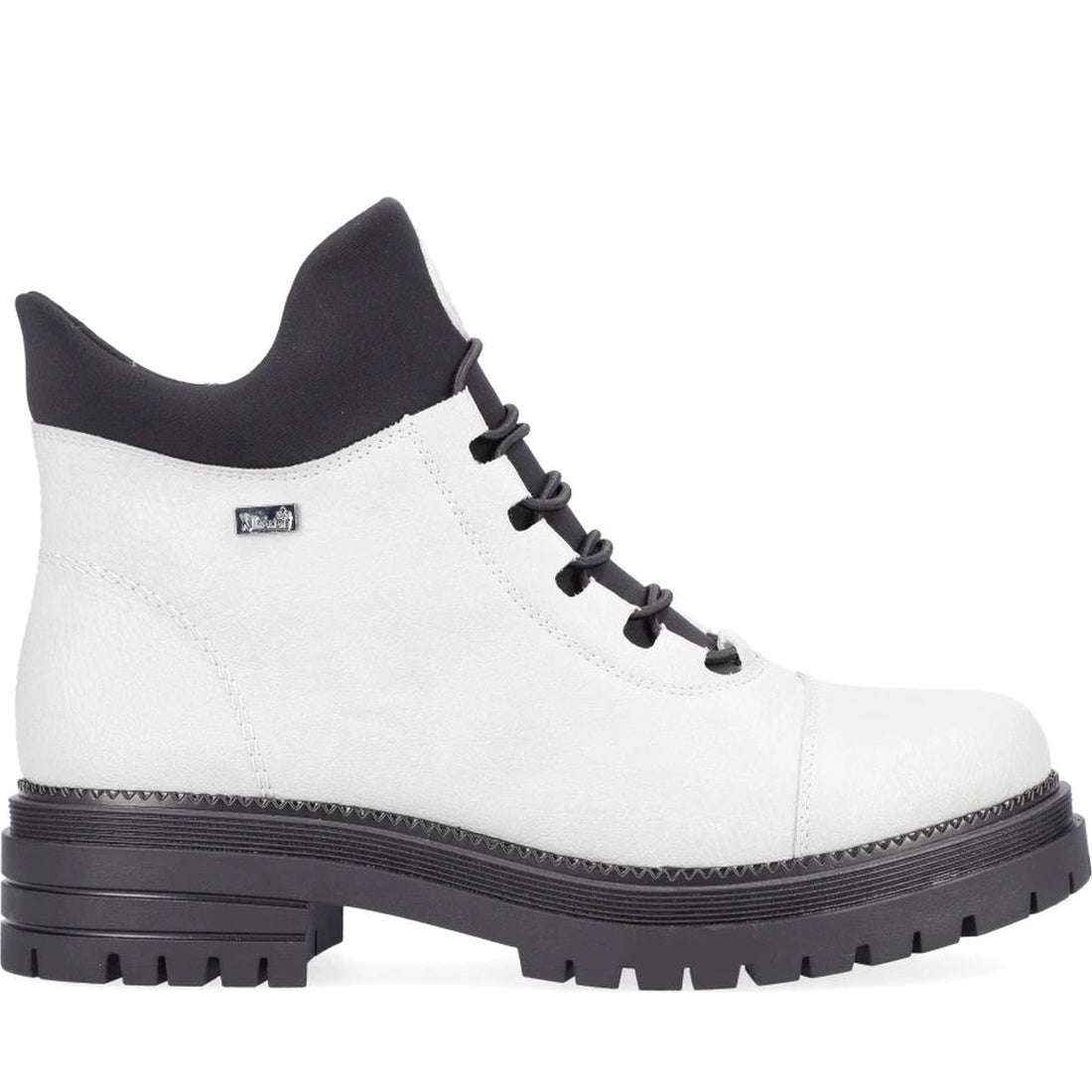 Rieker womens white casual closed booties | Vilbury London