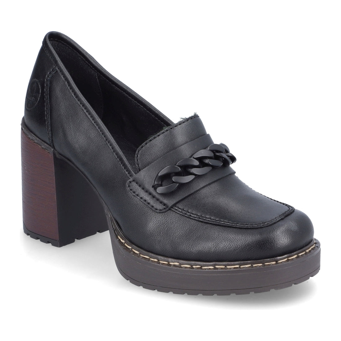 Rieker womens black elegant closed pumps | Vilbury London