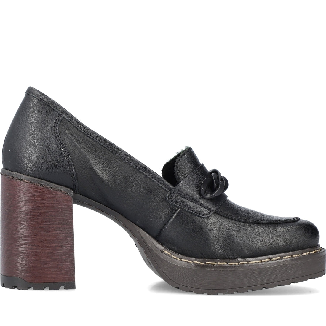 Rieker womens black elegant closed pumps | Vilbury London