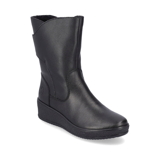 Rieker womens black casual closed booties | Vilbury London