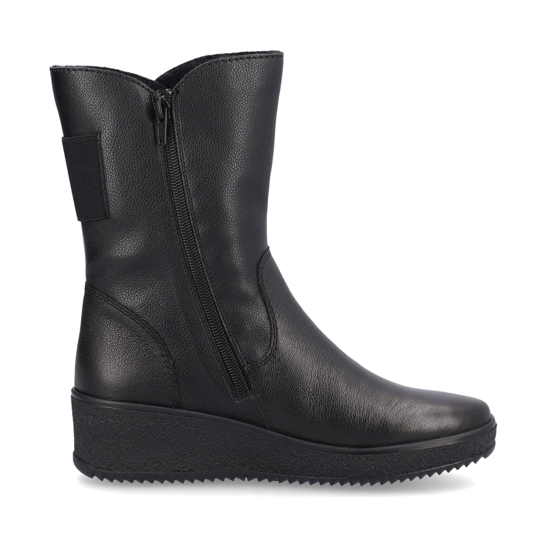 Rieker womens black casual closed booties | Vilbury London