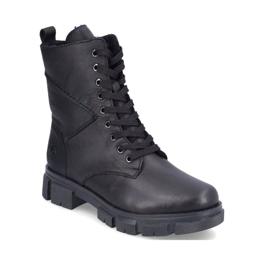 Rieker womens black casual closed booties | Vilbury London