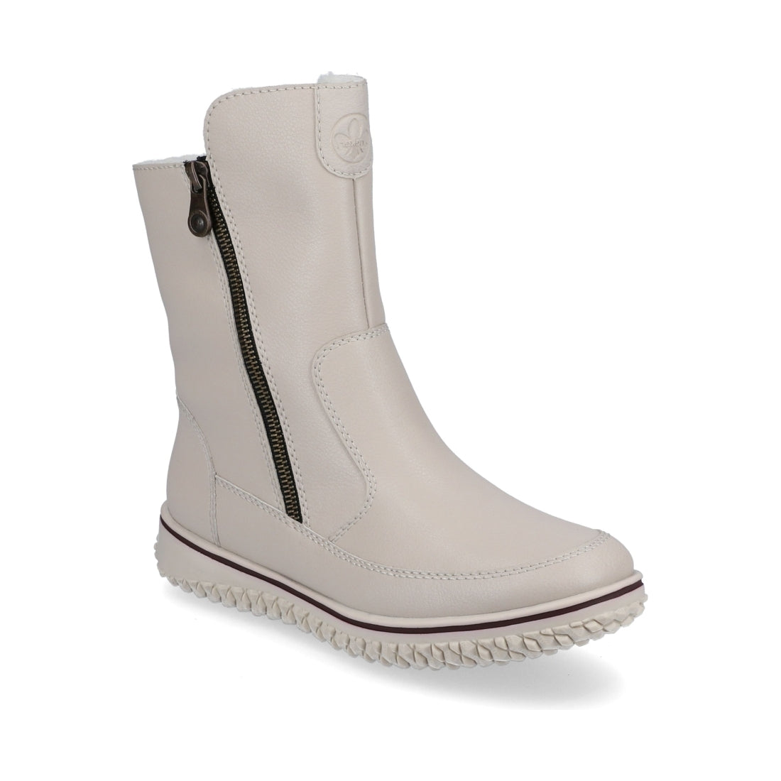 Rieker womens beige casual closed booties | Vilbury London