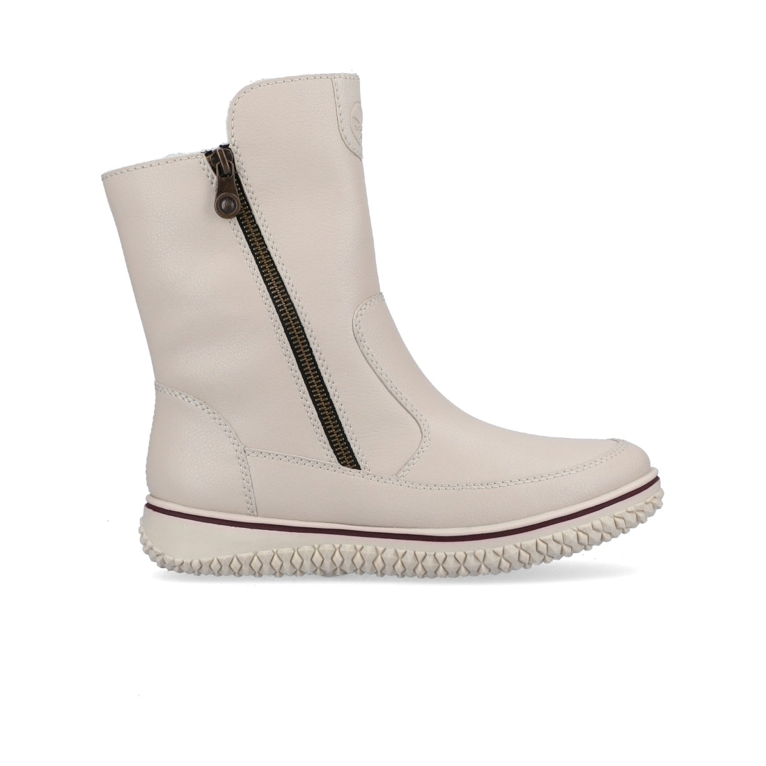 Rieker womens beige casual closed booties | Vilbury London