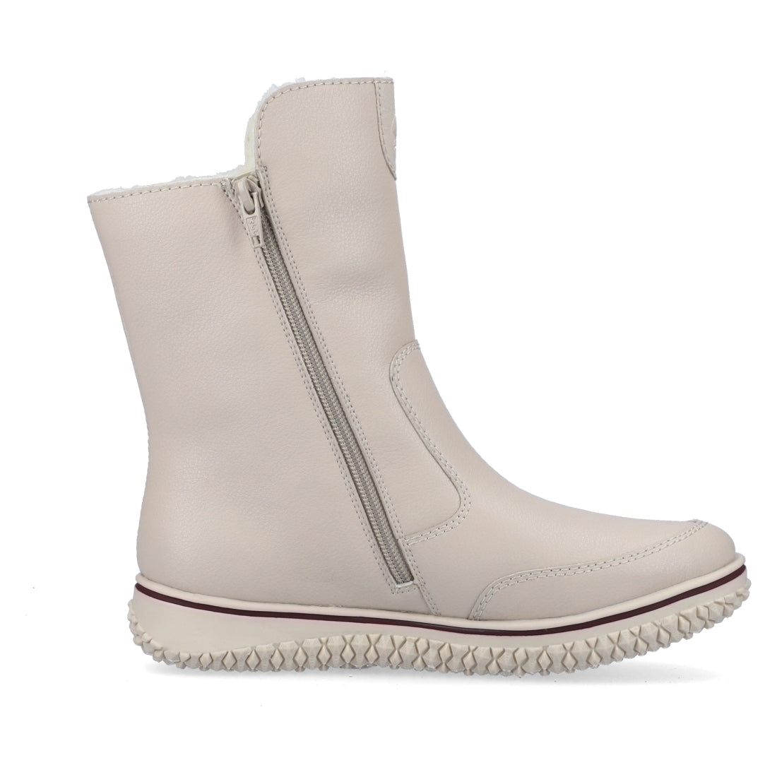 Rieker womens beige casual closed booties | Vilbury London