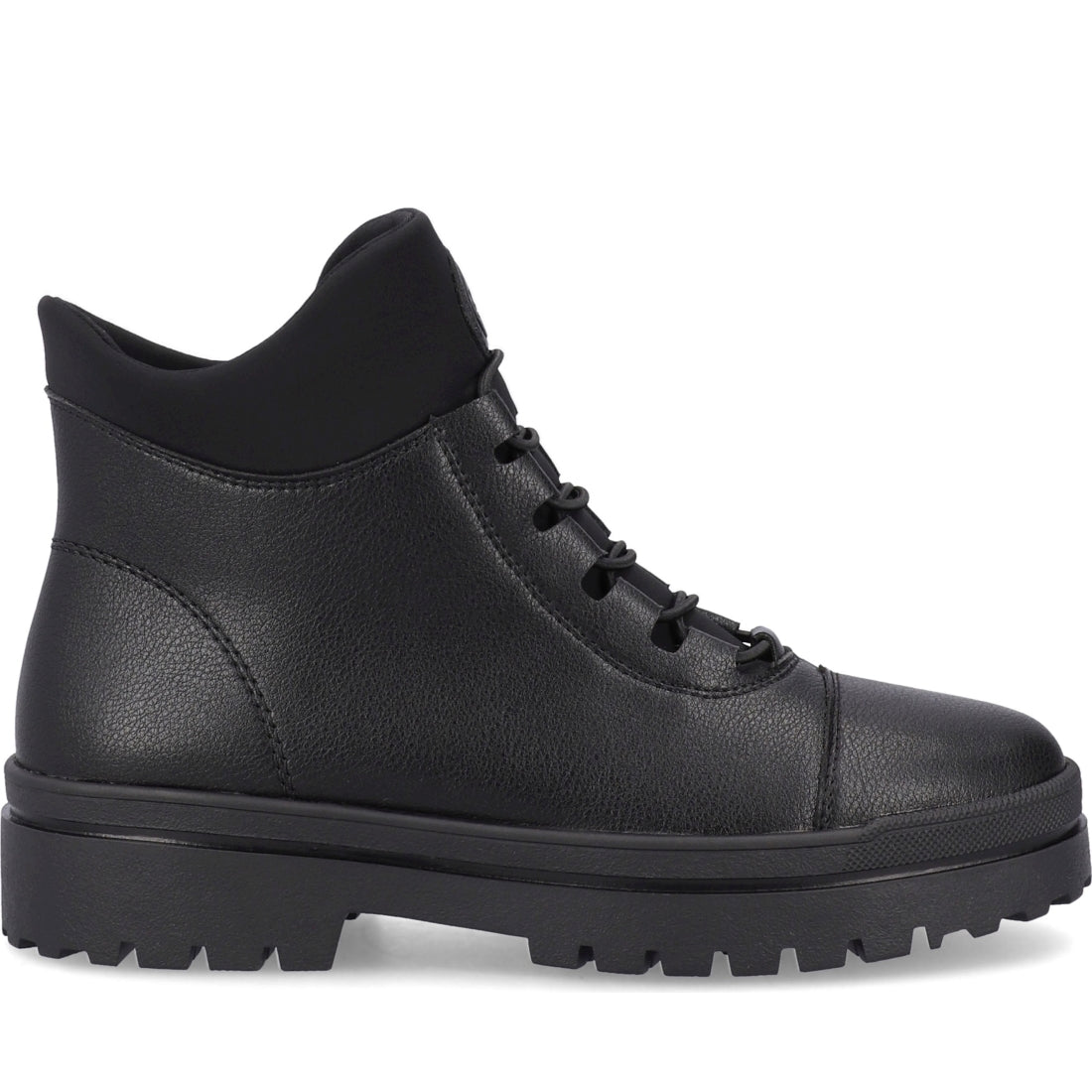 Rieker womens black casual closed booties | Vilbury London