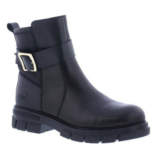 Rieker womens black casual closed booties | Vilbury London