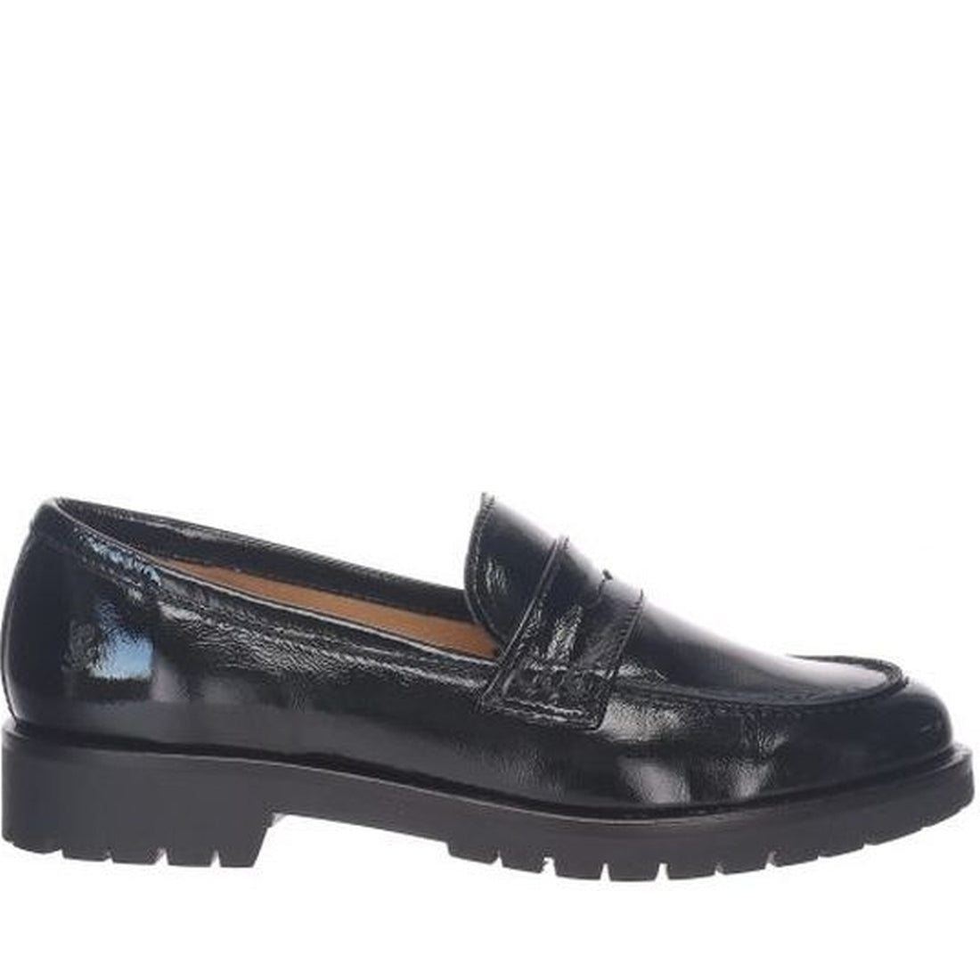 Salamander womens black pinnea loafers | Vilbury London