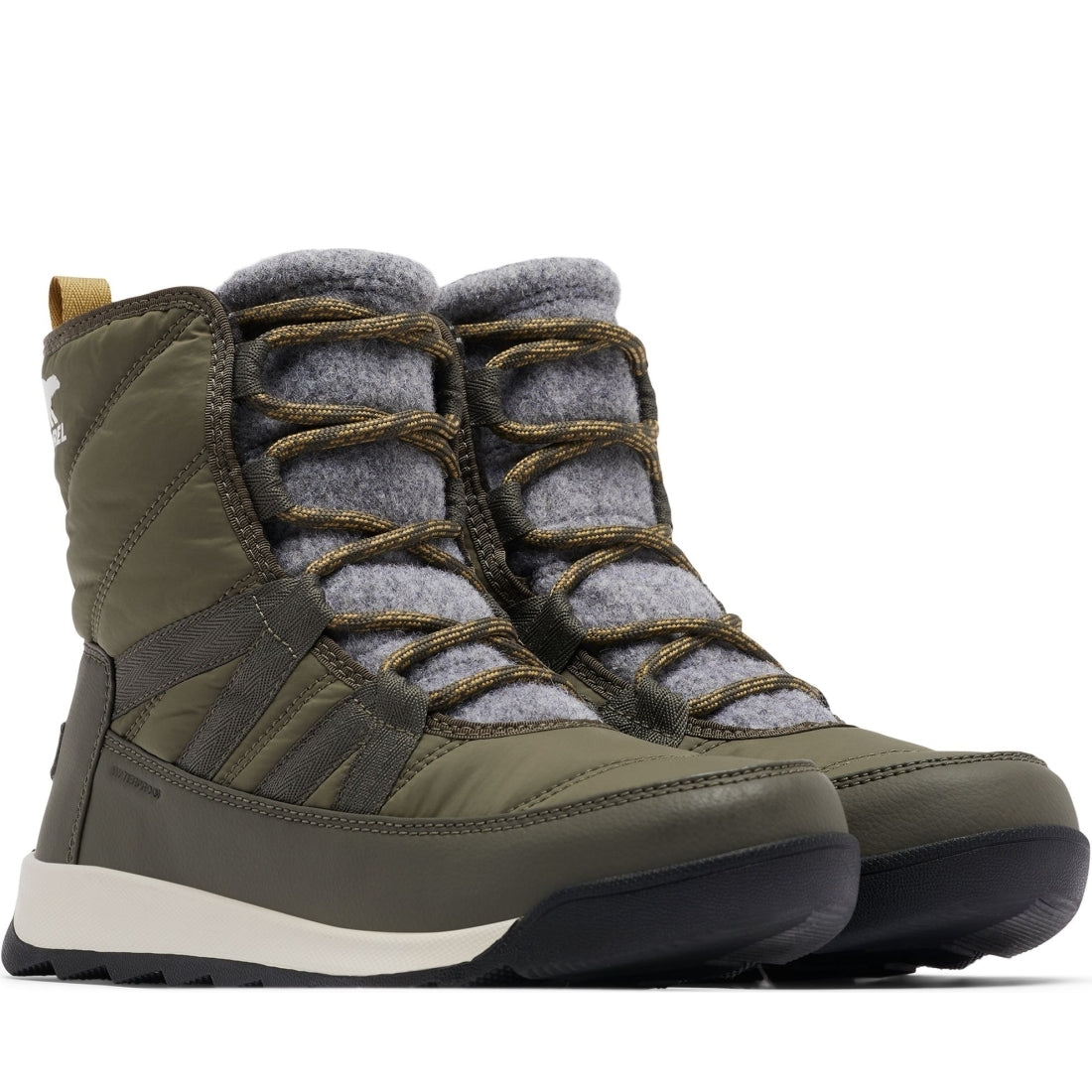 Sorel womens 397 green, black whitney ii short booties | Vilbury London