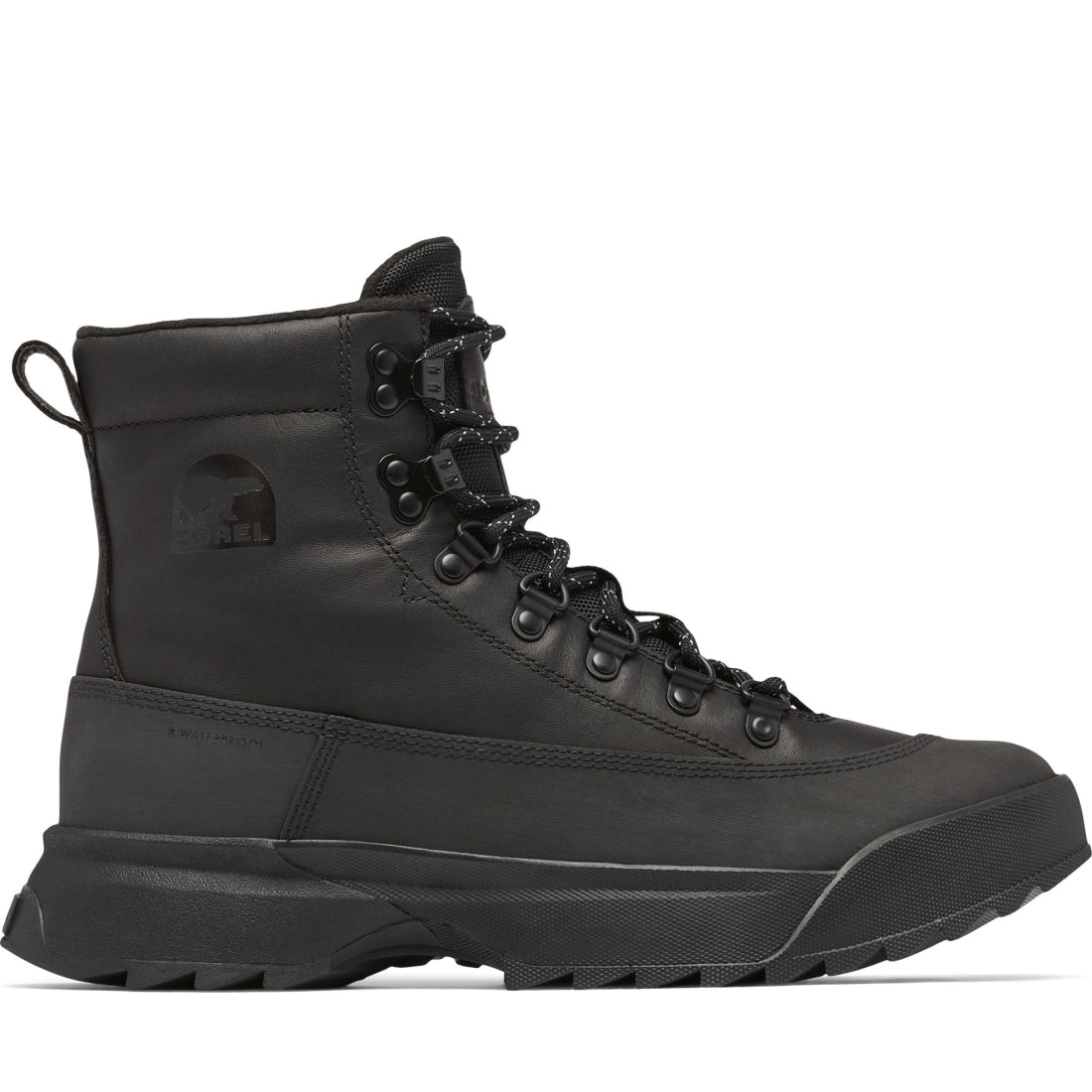 Sorel mens 010 black, black scout 87’ pro booties | Vilbury London