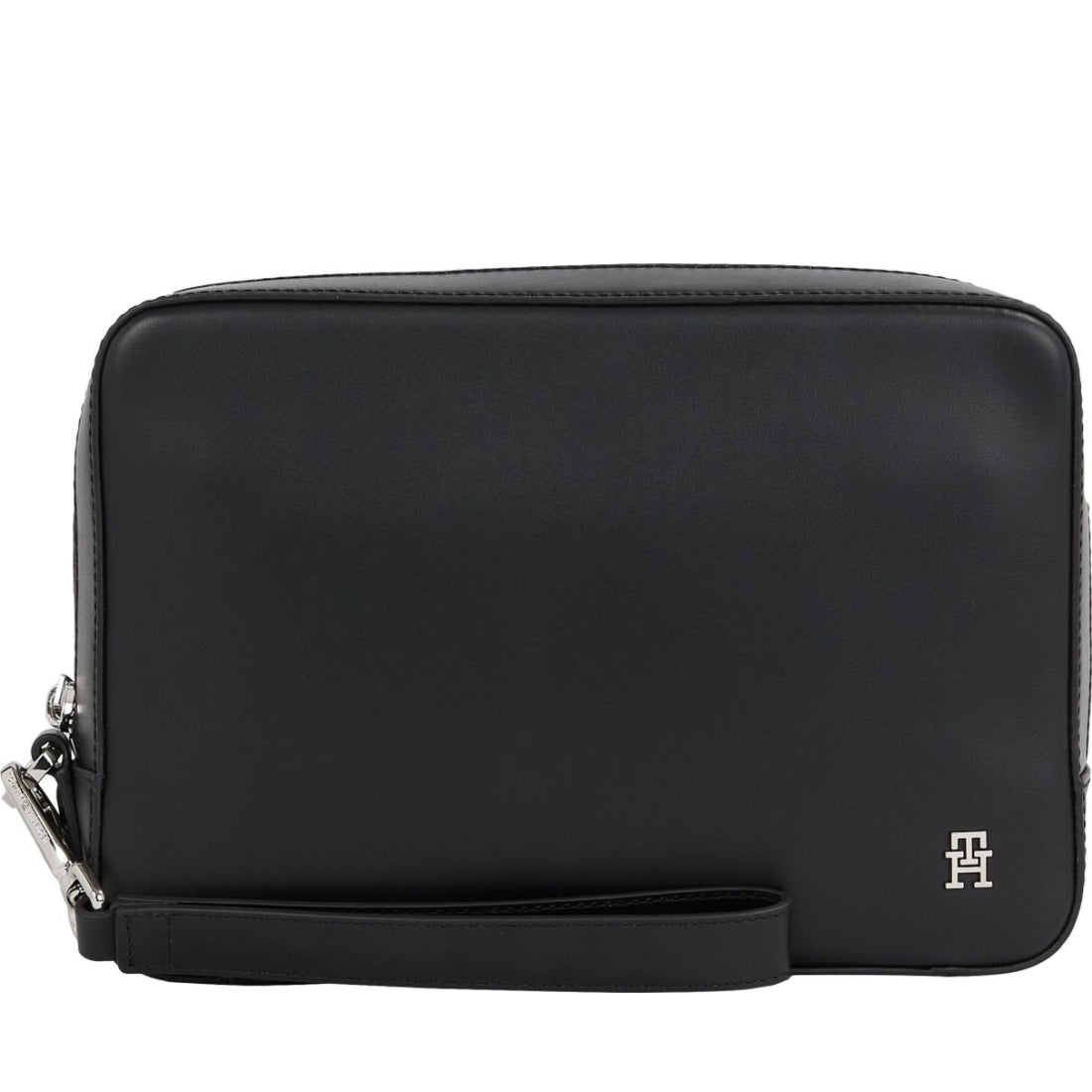 Tommy Hilfiger mens black modern washbag | Vilbury London