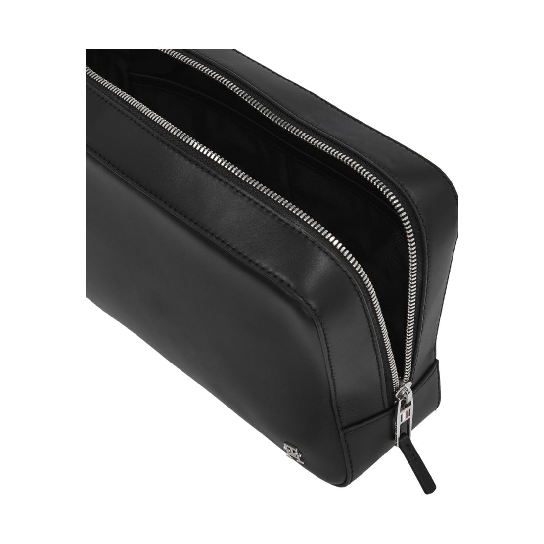 Tommy Hilfiger mens black modern washbag | Vilbury London