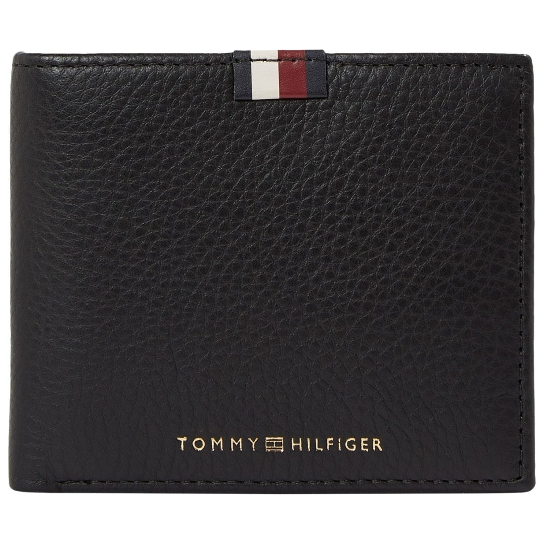 Tommy Hilfiger mens black prem cc flap and coin wallets | Vilbury London