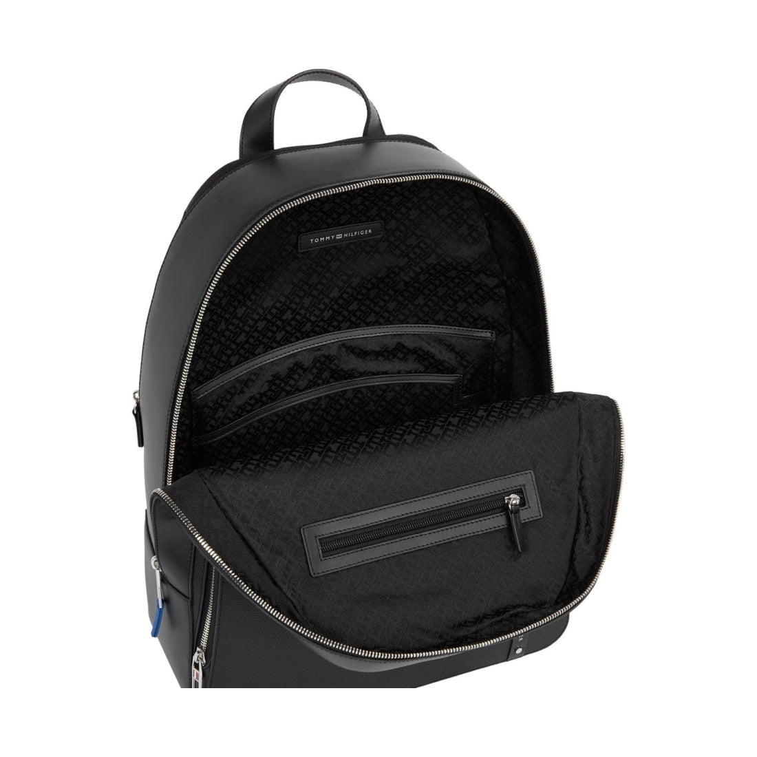 Tommy Hilfiger mens black business backpack | Vilbury London