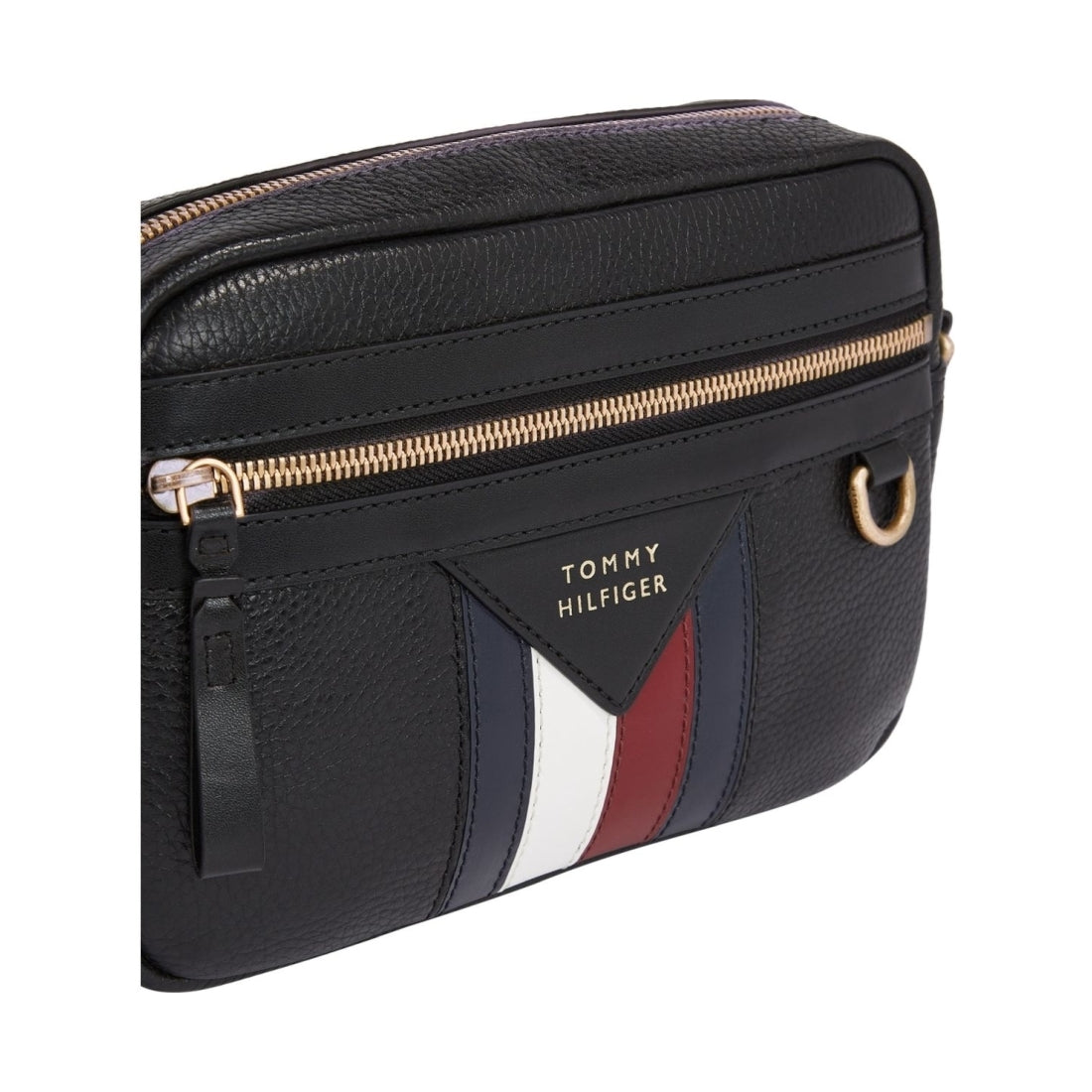 Tommy Hilfiger mens black premium camera bag | Vilbury London