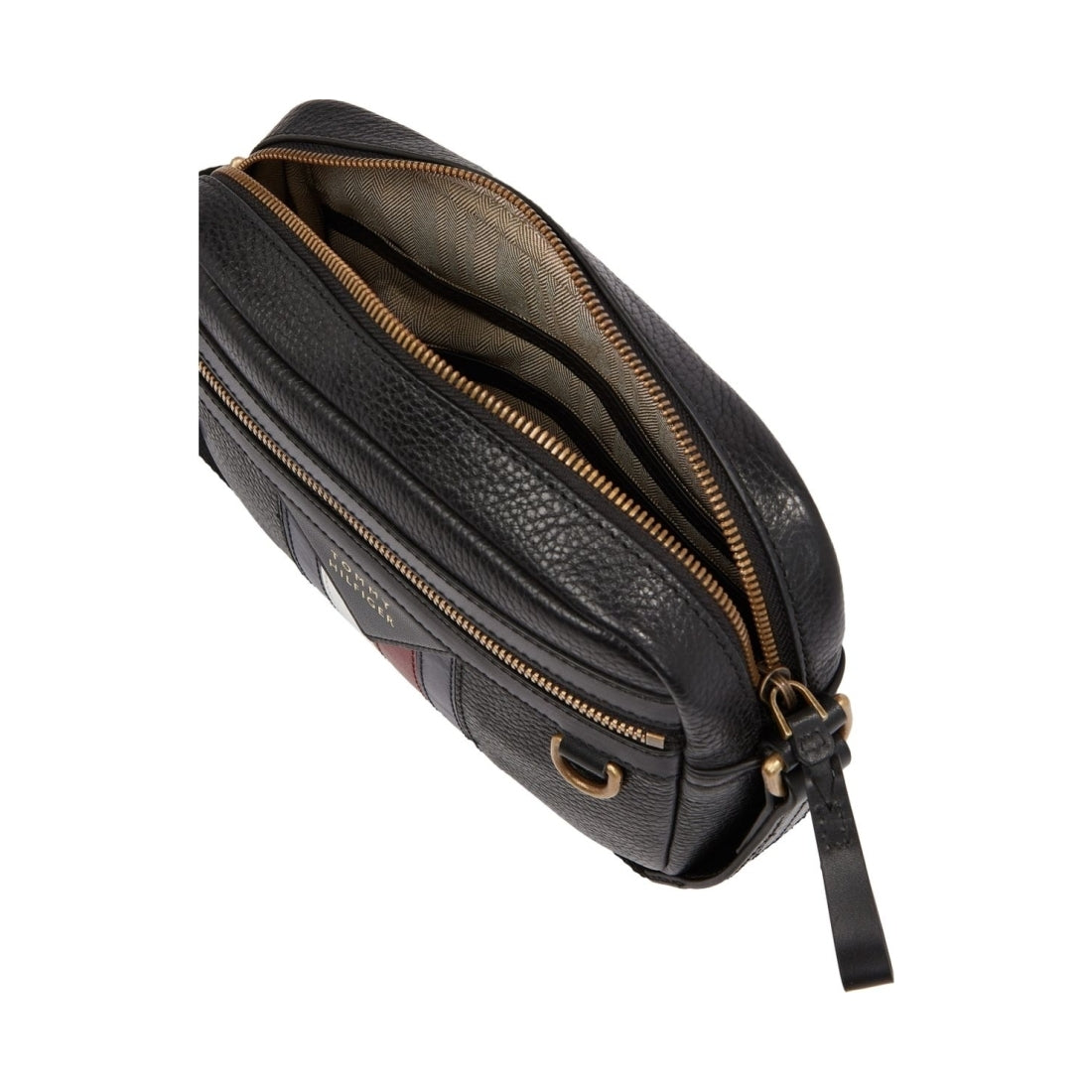 Tommy Hilfiger mens black premium camera bag | Vilbury London