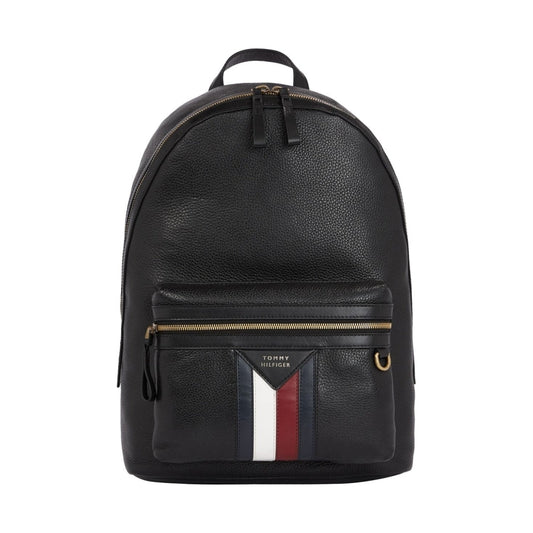 Tommy Hilfiger mens black premium backpack | Vilbury London