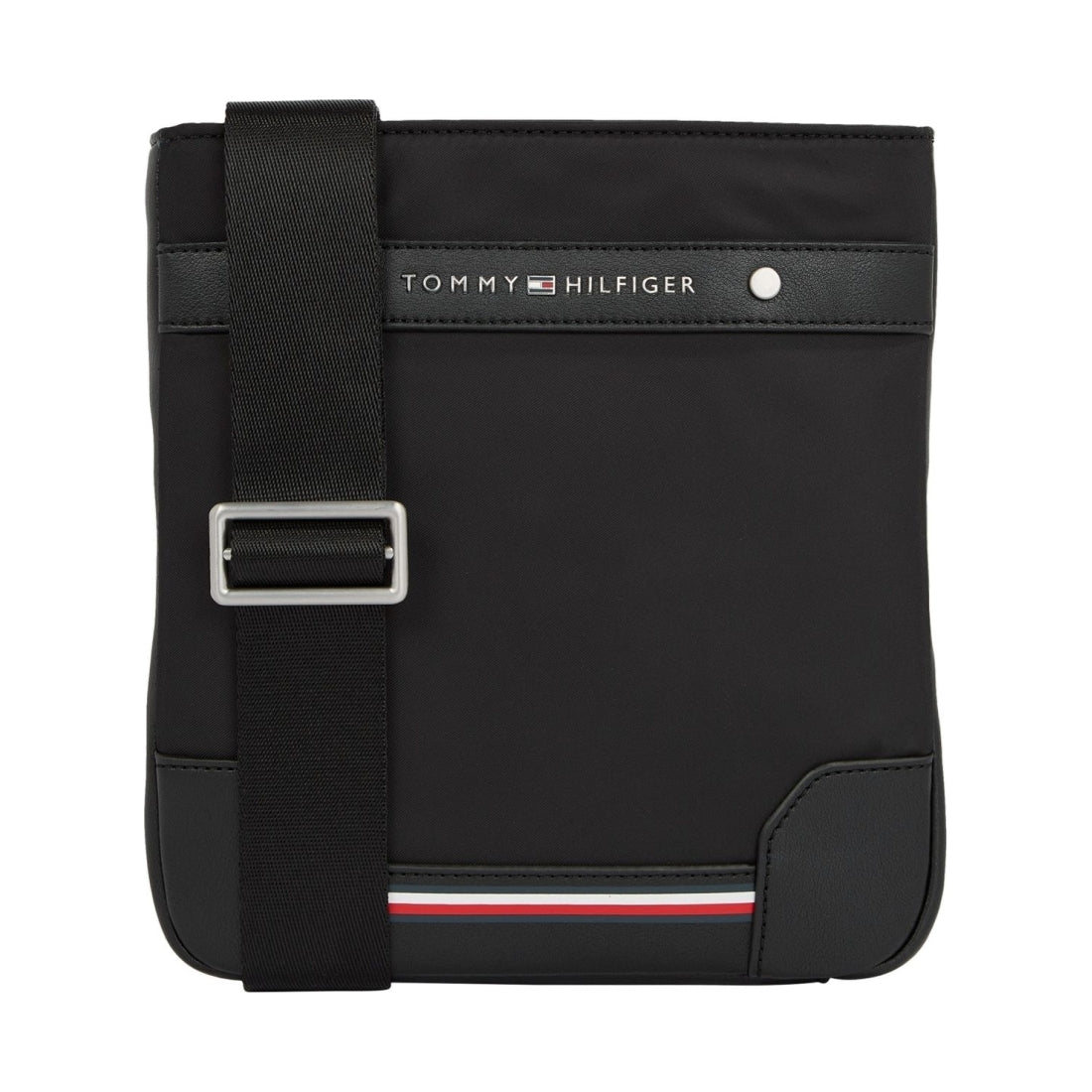 Tommy Hilfiger mens black central rpreve mini crossover | Vilbury London