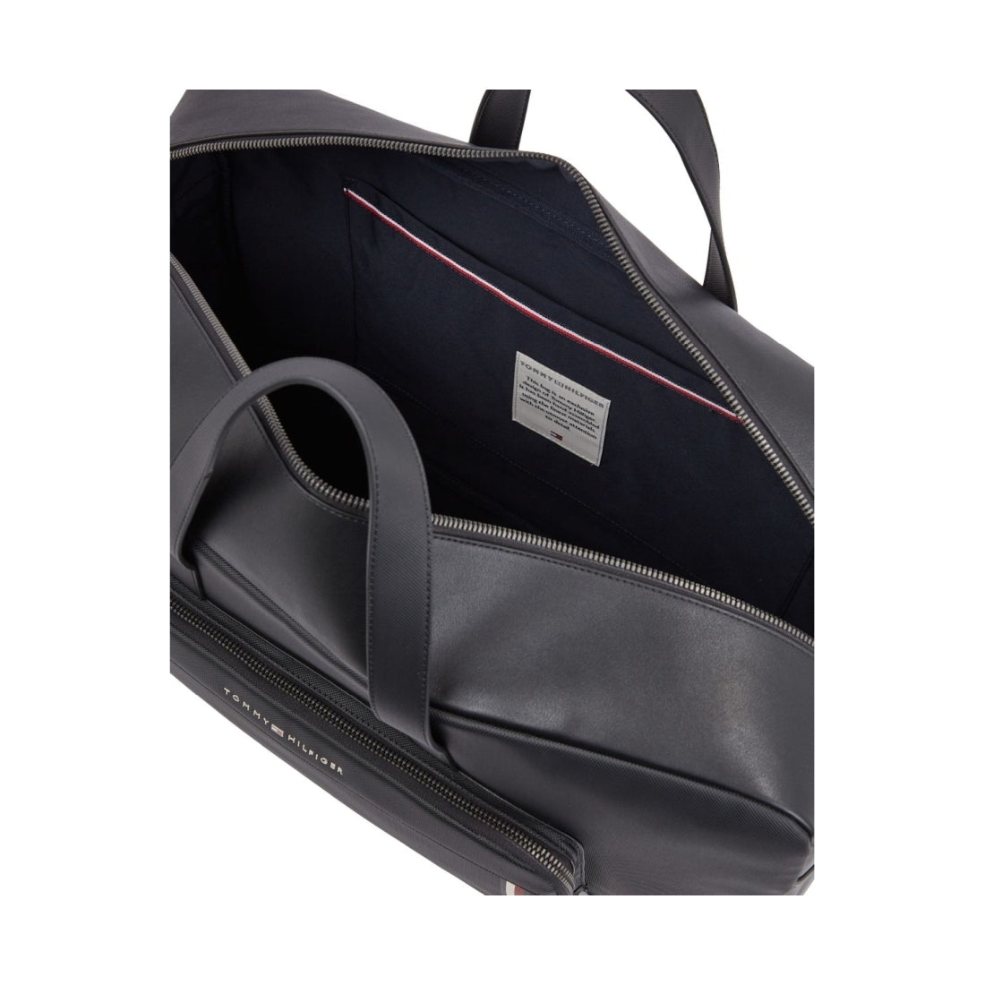 Tommy Hilfiger mens black pique duffle | Vilbury London