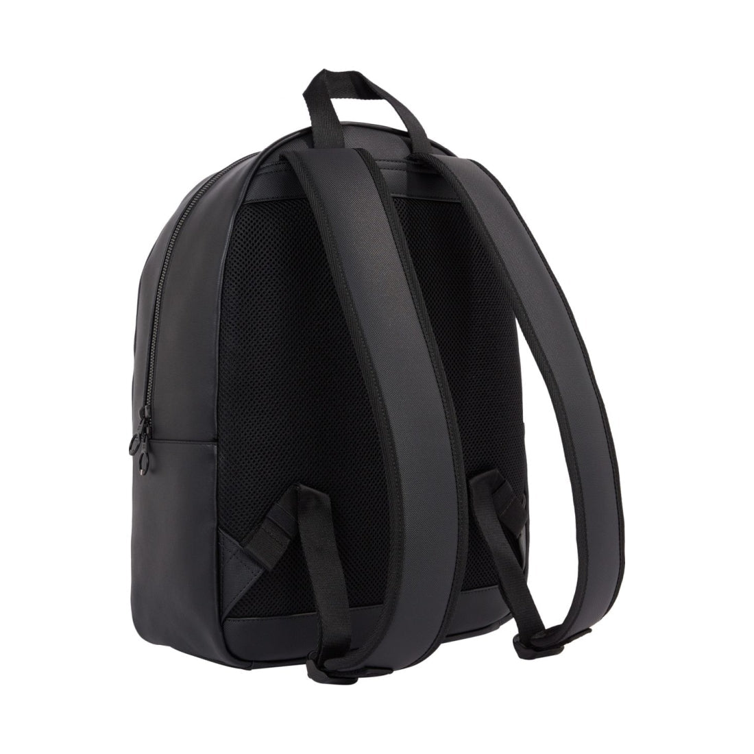 Tommy Hilfiger mens black pique backpack | Vilbury London